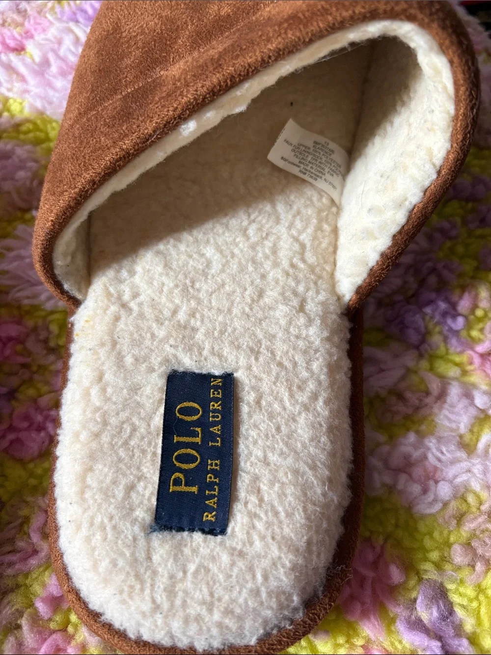 🐸 POLO RALPH LAUREN KLARENCE scuff slippers NEW 13
